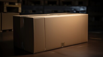 Secure Shipment - A Closed Cardboard Box Representing Safe and Reliable Product Packaging.