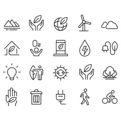 Ecology Icons Set vector design