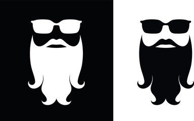 Beard logo. Isolated Beard on white background
