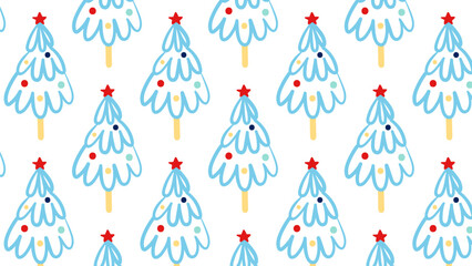 Seamless Christmas or New Year pattern, gift wrapping. Vector illustration