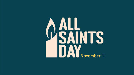 All Saints Day. November 1.Template for banner, greeting card, poster background. Vector illustration - obrazy, fototapety, plakaty