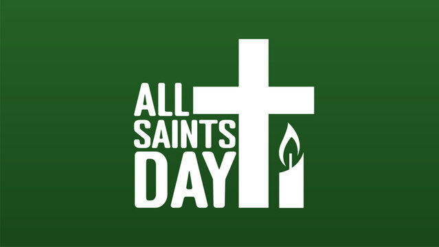 All Saints Day. November 1.Template for banner, greeting card, poster background. Vector illustration
