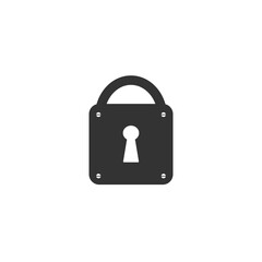 Lock vector flat style icon
