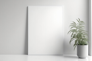 White interior wallpaper that is blank with a corner mock-up. Side view of an empty decorating paper film for sticky wallpapering. For use as a space design template, use a clear canvas or sheet - obrazy, fototapety, plakaty
