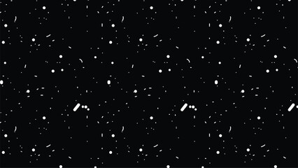 falling snowflakes on black