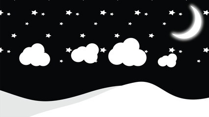 cat on the night sky, wallpaper, black wallpaper, moon wallpaper
