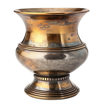 Old spittoon isolated on a transparent background.