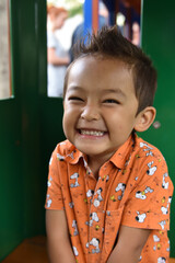 Portrait of a happy smiling little child