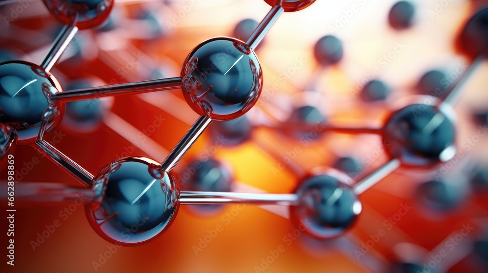 Poster exploring the building blocks of nature - a visual representation of atom and molecule in scientific