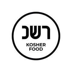 Kosher Certified symbol. International symbol of kosher food. Packaging concept.