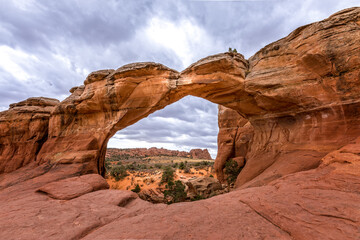 The broken Arch in the Arches  National Park, Utah USA