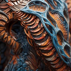 futuristic warrior's armor and shapes out of this world