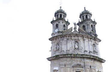 Fototapeta na wymiar Facade of the circular church of the Peregrina, in the historic center of the city of Pontevedra