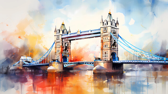 Illustration of the beautiful city of London. United Kingdom