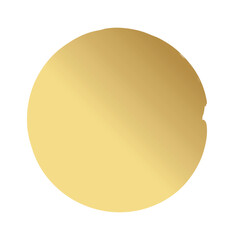 Golden grunge circle and brushes. Gold paints. Vector illustration.