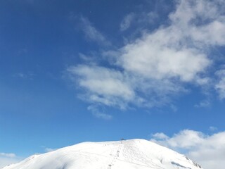 clouds over the mountains