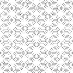Vector seamless texture. Modern geometric background. Grid with wavy lines.