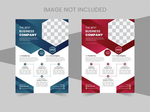 Best Creative Colorful Business Flyer Design Template in A4 For Print