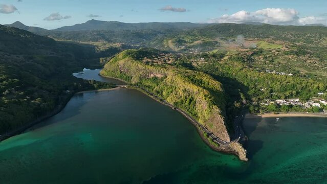 Aerial view: Maconde point Mauritius island