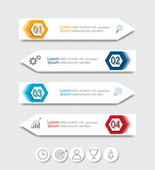 Infographic Vector abstract design web banner template.Modern banner.