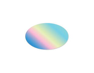 Holographic stickers. Holography gloss shapes. Vector gradient labels mockup
