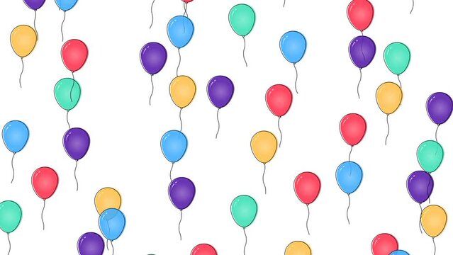 Colorful balloons decoration flying up fullscreen to celebrate a brithday party, valentine's day, wedding or any other celebration, like subscribers, followers and likes.
Transparent Background | Gree