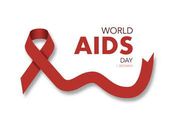 1 December world aids day concept design vector illustration