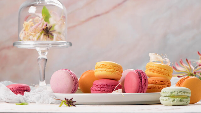 French sweet macarons