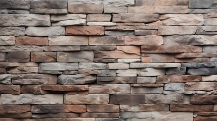 A close-up of a wall with a natural stone texture, showcasing the intricate details and earthy colors of the stone, creating an organic and timeless look