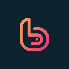 Letter B design element vector icon with creative modern concept