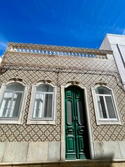 Traditional doors of the algarve taken viewed from the public street. 