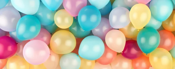 Gardinen colorful balloons background © Johnny arts