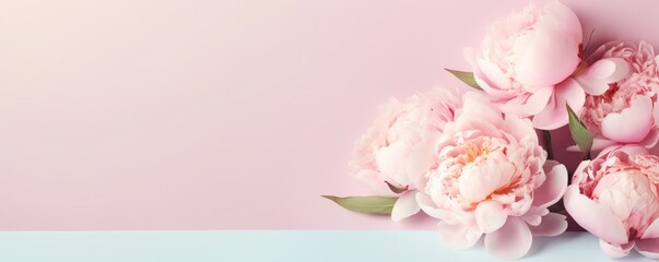 Naklejka na ściany i meble pink flowers on a white background