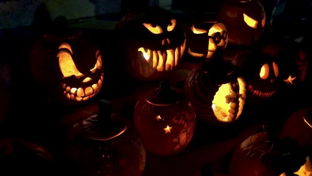 Carved Jack O'Lanterns