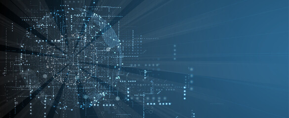 Technology abstract futuristic background for internet business. Big data concept.