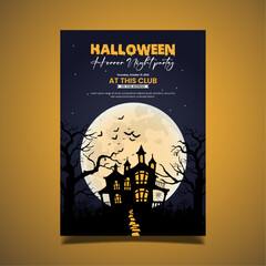 Halloween party flyer, invitations or greeting card