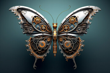 Dive into the world of innovation with a captivating butterfly illustration symbolizing the beauty of technological creativity. Ai generated