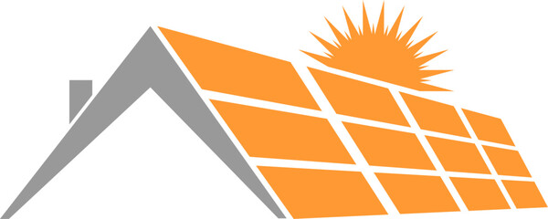 Haus, Solar, Sonne, Umwelt und Energie Logo