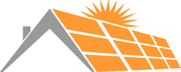 Haus, Solar, Sonne, Umwelt und Energie Logo