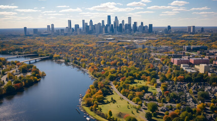 Beautiful Minneapolis view - obrazy, fototapety, plakaty