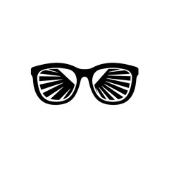 Fototapeta premium Glasses Icon, Eye Glasses Symbol, Minimal Sunglasses Silhouette, Eyeglasses Sign