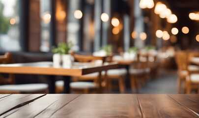Empty restaurant table, versatile product mockup