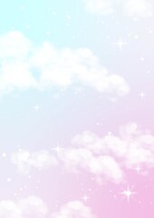 Pastel sky and stars fantasy background.	