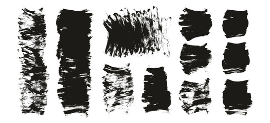 Flat Fan Brush Thick Short Background High Detail Abstract Vector Background MEGA Set 