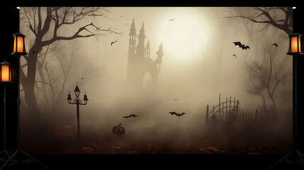 Halloween assombrado fundo horror assustador fantasma noite fundo truque ou tratamento fontes de festa