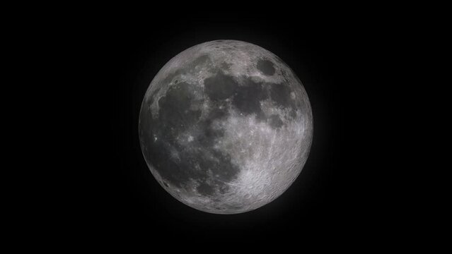 Animation of Lunar Phases (waxing, waning moon)