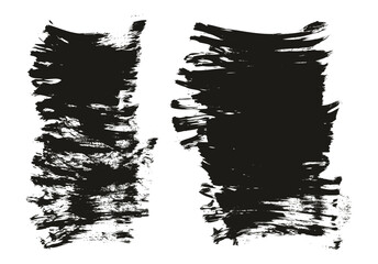 Flat Fan Brush Thick Short Background High Detail Abstract Vector Background Set 