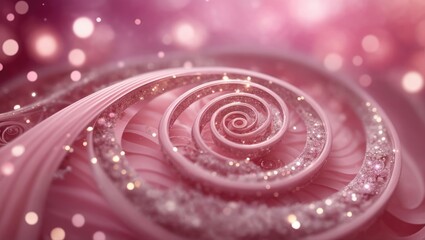 "Pink Whirlwind: A Close-Up of Swirling Magical Spirals"