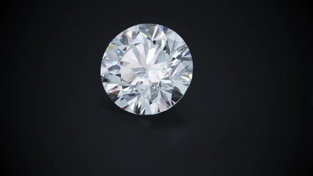 brilliant diamond on black background