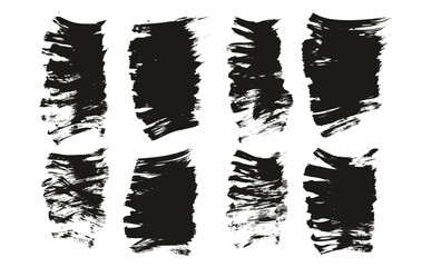 Flat Fan Brush Thick Short Background High Detail Abstract Vector Background Set 